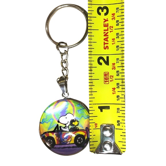 GRATEFUL DEAD SNOOPY WOODSTOCK Custom Glass Cabochon Keychain by BuyItWhenFound - Picture 3 of 11